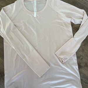 Lululemon swiftly tech hip length Soft Pink Long Sleeve Top